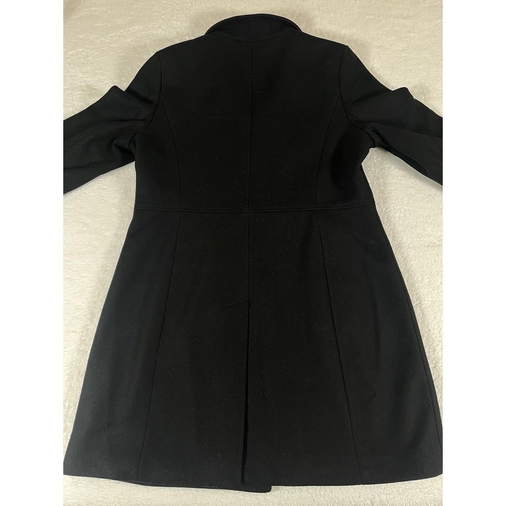 Lauren Ralph Lauren Black Wool Blend Peacoat Military Long Jacket Women's Sz 16 - Picture 3 of 14